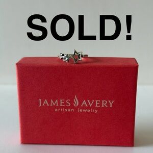 James Avery 925 Sterling Silver Twinkling Stars Ring Size 8
